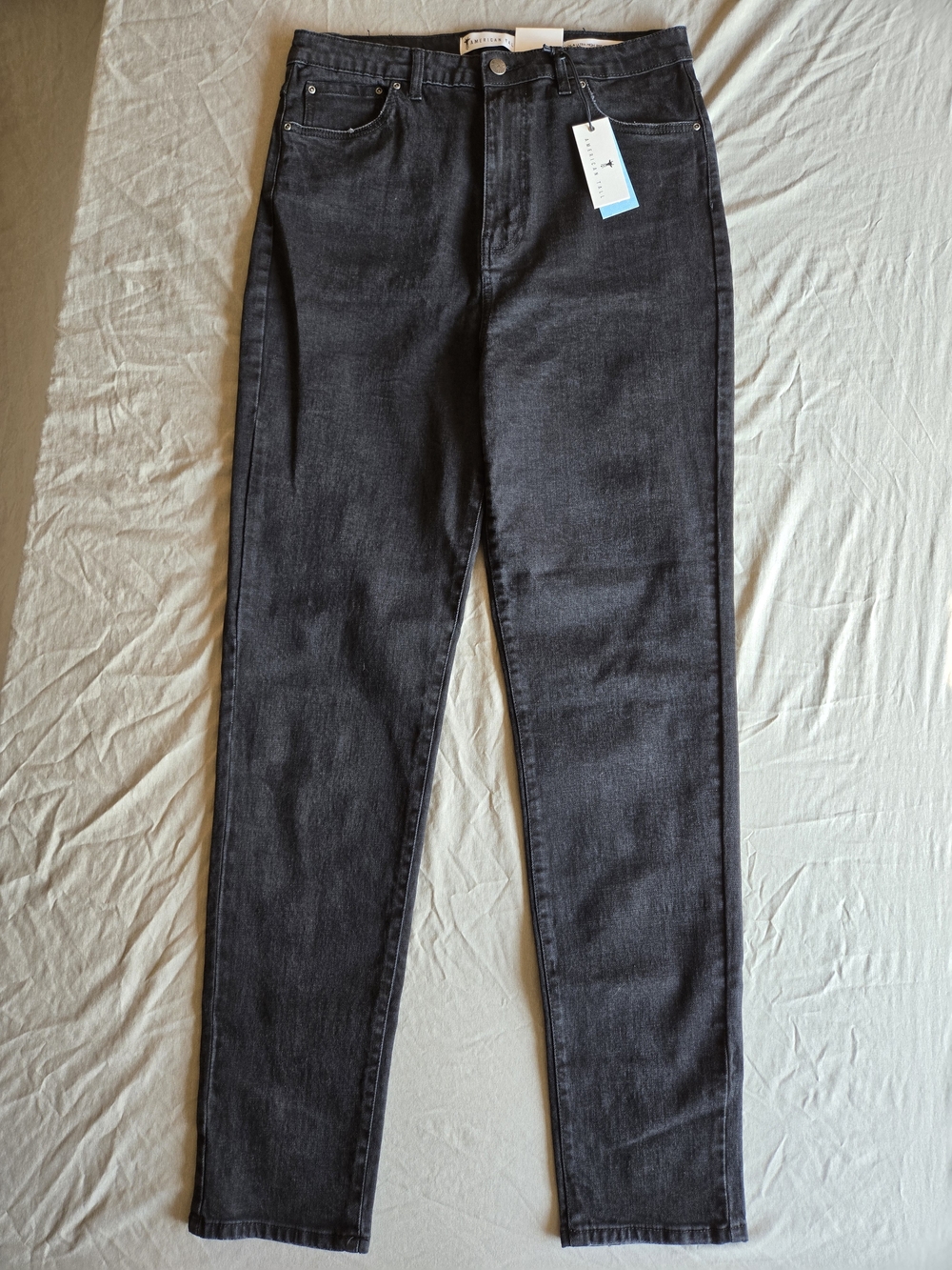 American Tall High-Rise Skinny Jeans Washed Black Size 33 / 35 NWT